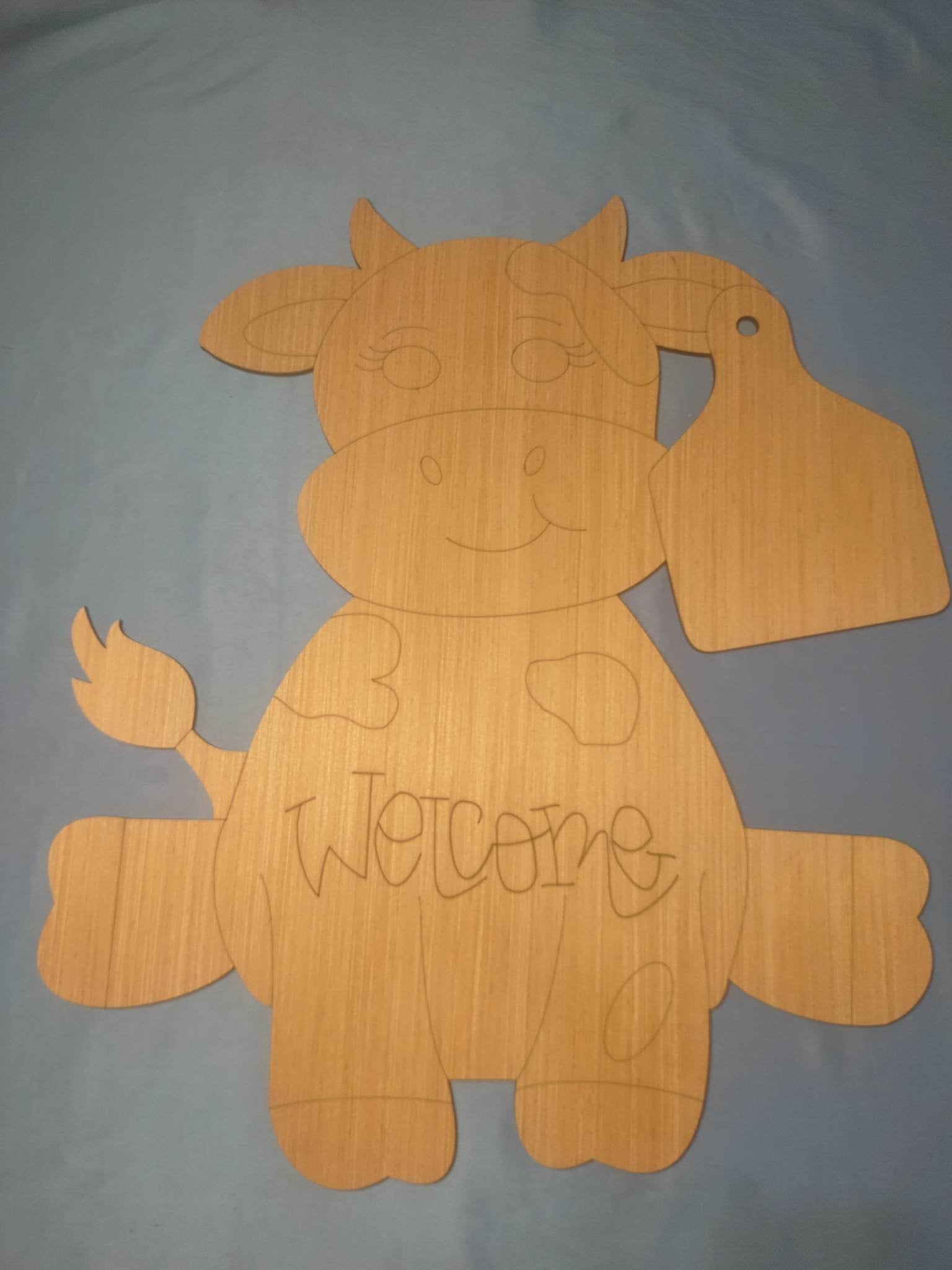 Cow Hanger Interchangeable Blessed Woodworks